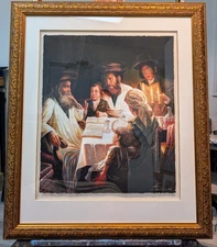 🔥JEWISH FAMILY LIMITED EDITION 1/25 HYEGRAPH PRINT BY MINAS GHARIBIAN FRAMED🔥