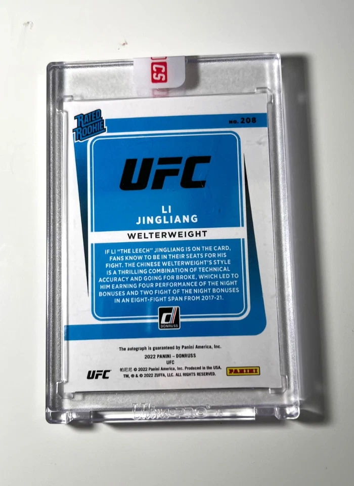 2022 Panini Donruss Auto Li Jingliang on RC RATED ROOKIE #208 Redemption - Image 2 of 2