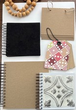 LOT of 5 Unique CUSTOM MADE ALBUMS 8" 6x6" Scrapbook Junk ART Travel Journal