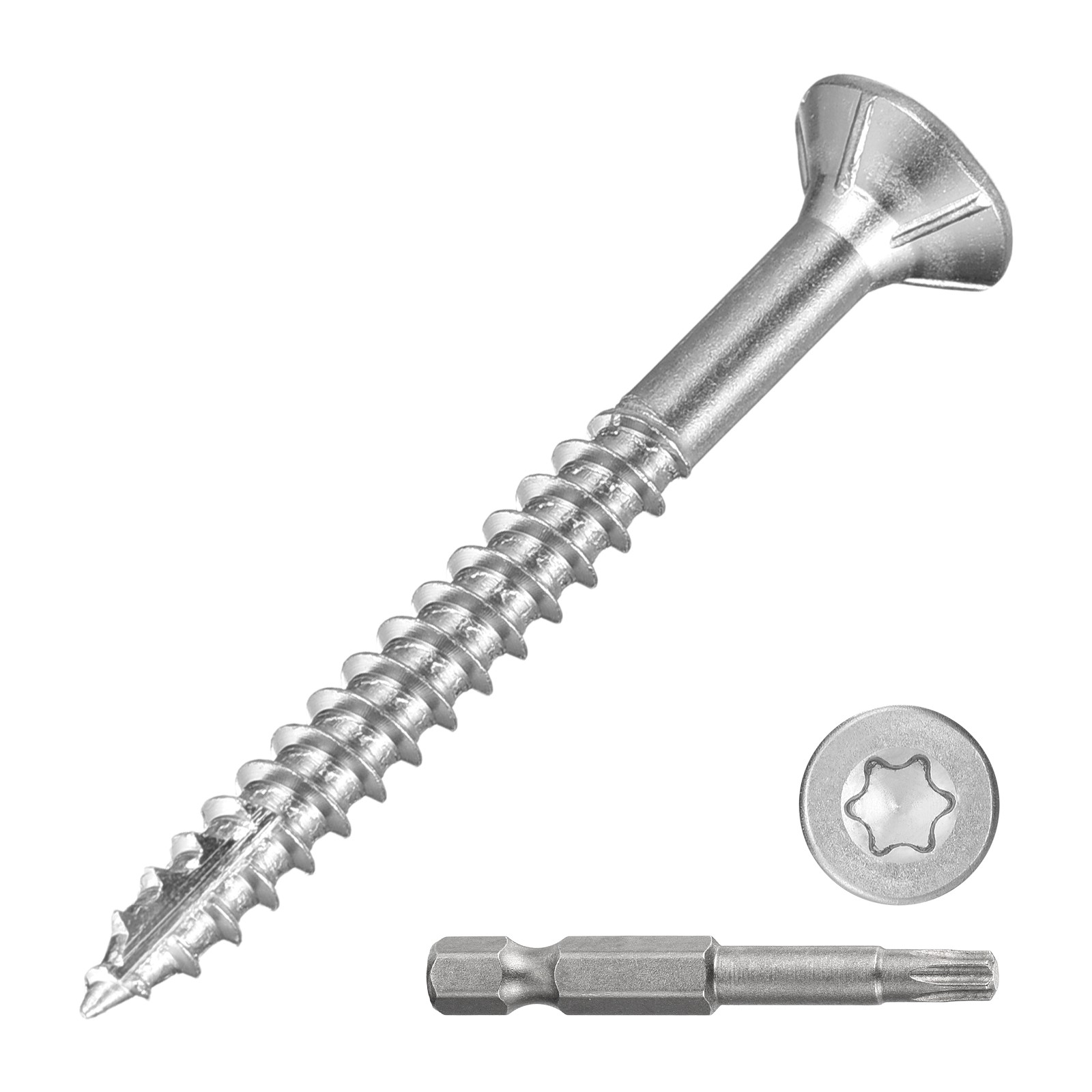 410 Stainless Steel Deck Screws #8x1-5/8