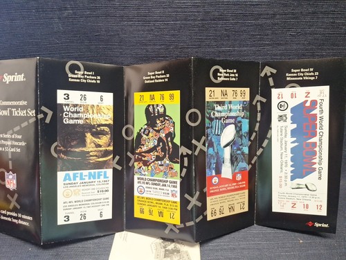 Vintage Sprint Foncards Commemorative Super Bowl Tickets 28 Replica Tickets - Picture 3 of 8