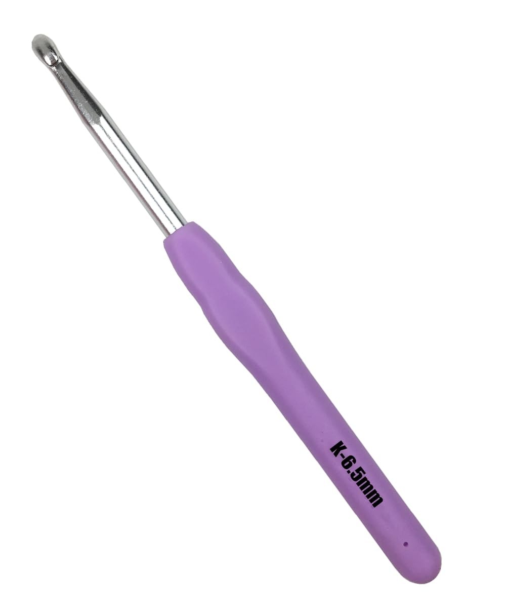 Mdoker Extra Long Crochet Hooks,Ergonomic Grip Soft 6.5mm, Light