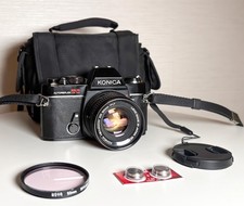 Konica Autoreflex TC 35mm SLR Camera  Hexanon AR 50mm f/1.7  Filter   TESTED