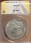 1896-S ANACS  XF 45 Morgan Silver Dollar