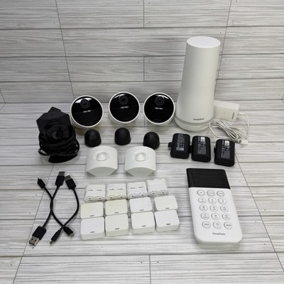 SimpliSafe Home Security System 3 Wireless Outdoor 1 Indoor Cameras 16 Pc BUNDLE