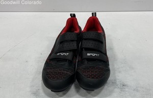 Giro Womens Black Red Adjustable Strap Cycling Sneaker Shoes Size EU 38