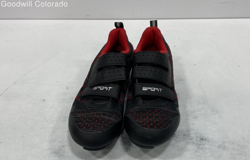 Giro Womens Black Red Adjustable Strap Cycling Sneaker Shoes Size EU 38