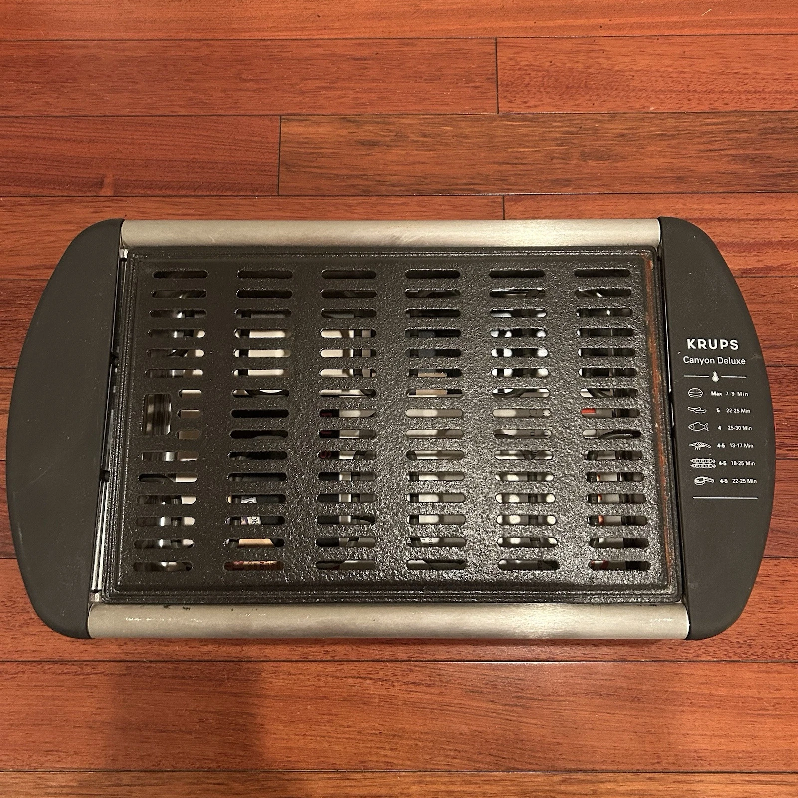 Krups Canyon Indoor Smokeless Portable Indoor Grill Made In Italy 20" x 12"