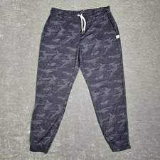 Vuori Jogger Pants Womens Small Gray Camo Performance Athletic Drawstring Pocket