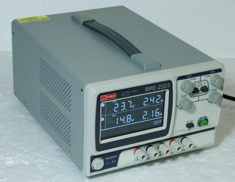 RS PRO RPE-2323 Dual 32V 3A DC Digital Variable Bench Lab Power Supply Unit PSU