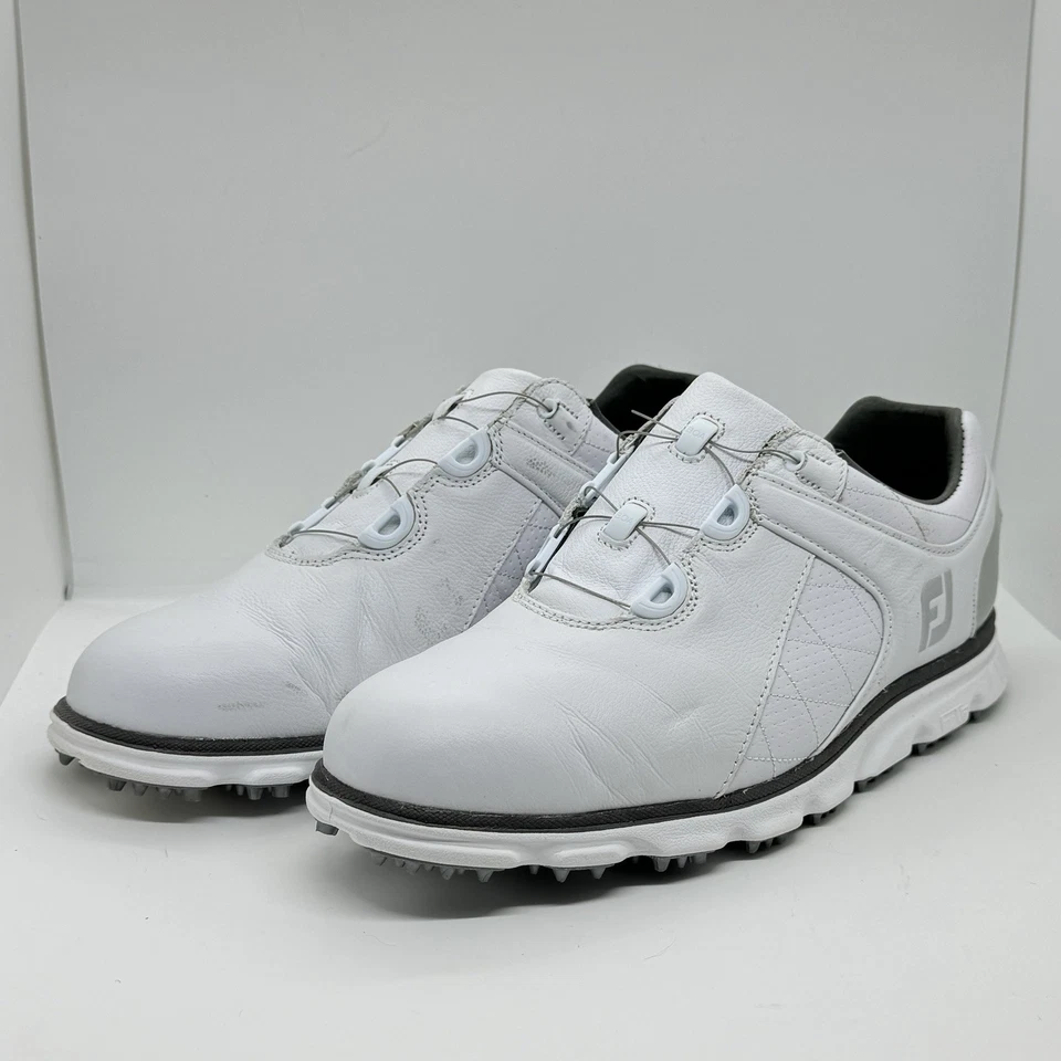 Zapatos de golf FJ BOA FootJoy Pro SL blancos plateados talla 7,5 hombres nuevos con marcas menores. Foto 2 de 4