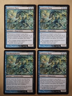 4x Cemetery Puca / Friedhofsphooka, MTG, Englisch und Deutsch