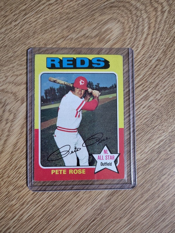1975 Topps - PETE ROSE- #320- Cincinnati Reds- NL ALL STAR ⭐⭐- VG 🔥🔥SET BREAK 