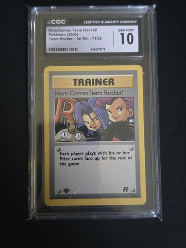Here Comes Team Rocket! (1st Edition) graded CGC 10 for sale on eBay