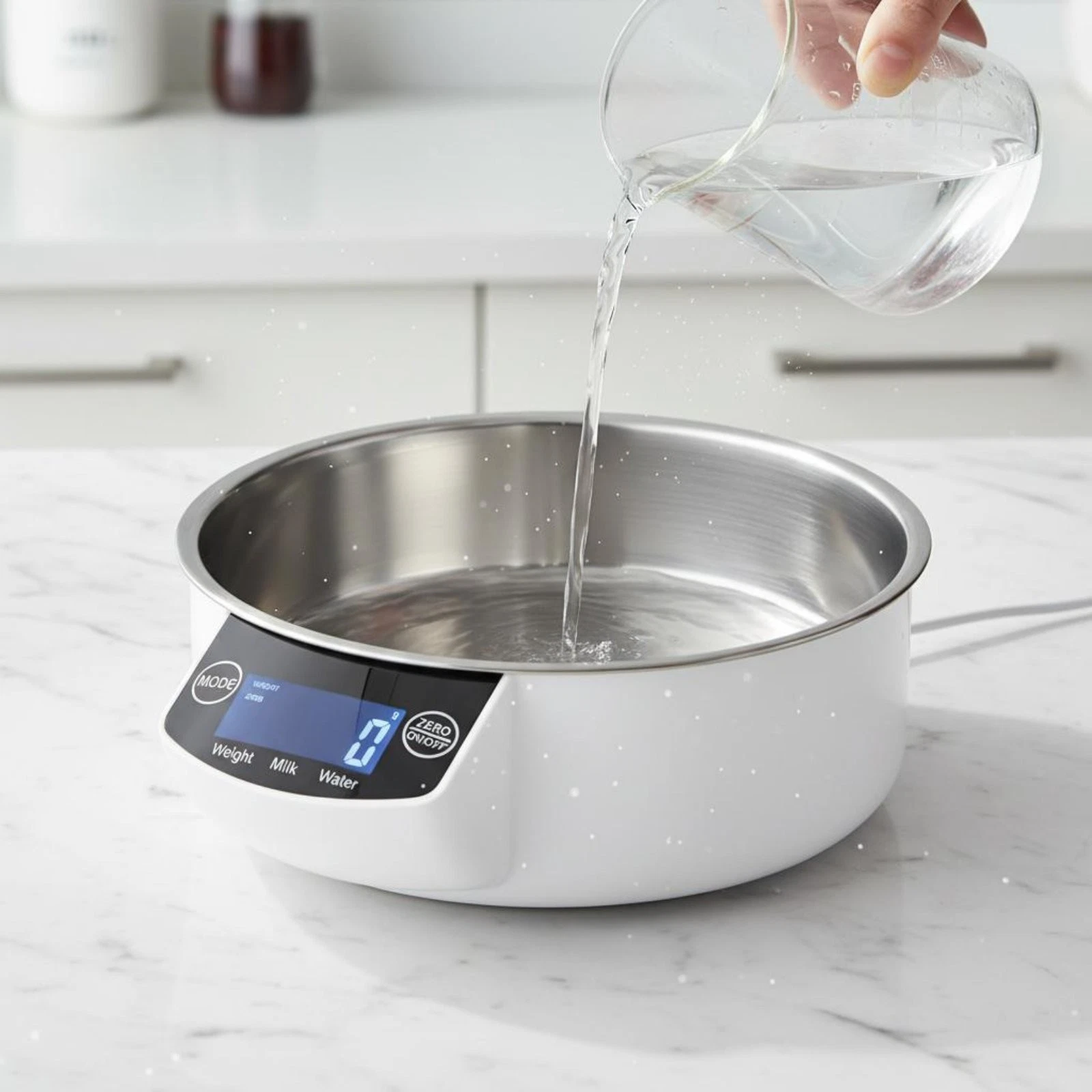 Stainless Steel Bowl Scale Auto-Shut down Digital Bowl Scale Backlit Digital
