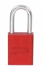 American Lock A1105red Anodized Aluminum Safety Padlock Keyed Different 1-1/2