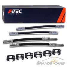 ATEC 4x BREMSSCHLAUCH + HALTEFEDERN HINTEN FÜR VW BUS MULTIVAN TRANSPORTER T5 T6