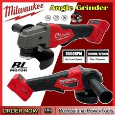 Milwaukee 125mm Brushless Angle Grinder 3 Gears Variable Speed 18V Cordless UK