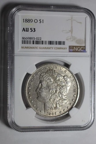 1889 O Morgan Silver Dollar AU53 NGC #022