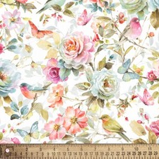 Floral Birds Butterflies - David Textiles Cot...