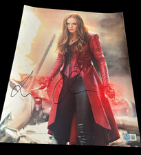 ELIZABETH OLSEN SIGNED AUTOGRAPH 11x14 PHOTO SCARLET WITCH MARVEL BECKETT BAS D