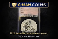 2026 Australia Year of the Horse Silver $1 NGC MS70 Lunar Series Coin