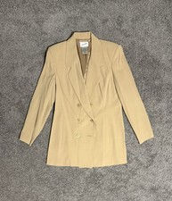 Vintage Jacqueline Ferrar Women s Blazer Tan Brown Size 10 Button Up