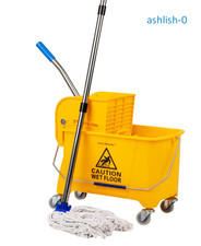 Mop and Bucket Set with Wringer, 5.5 Gallon C...