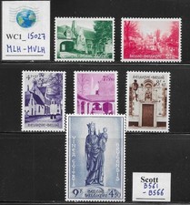 WC1_15027. BELGIUM. 1954 BEGUINAGE OF BRUGES set. Sc. B561-B566. MLH-MVLH