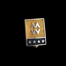 MONTGOMERY WARD SERVICE AWARD PIN 3 Three STARS 1/10 10K G.F.