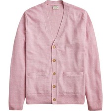 J. Crew Marled cashmere-linen blend V-neck cardigan XS Pink