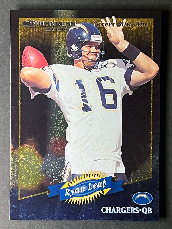2000 Donruss #112 Ryan Leaf /245 Stat Line Career San Diego Chargers