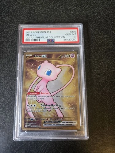 Mew ex 205/165 Sv: Scarlet & Violet 151 Metal Promo PSA 10