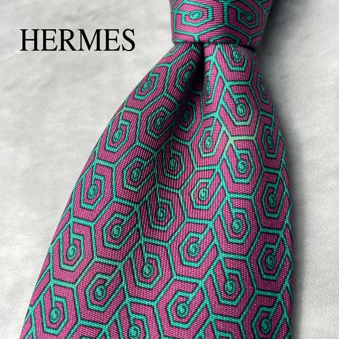 Excellent condition HERMES Hexagonal Dot Pattern … - image 1