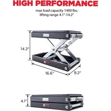 CXRCY 1400 LBS Motorcycle Lift Scissor Jack with Handle,Upgraded Dirt Bike AMWA