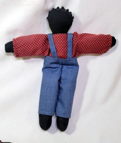 Set Of 3 Vintage Handmade Folk Art African American Cloth Rag Dolls - Picture 6 of 7
