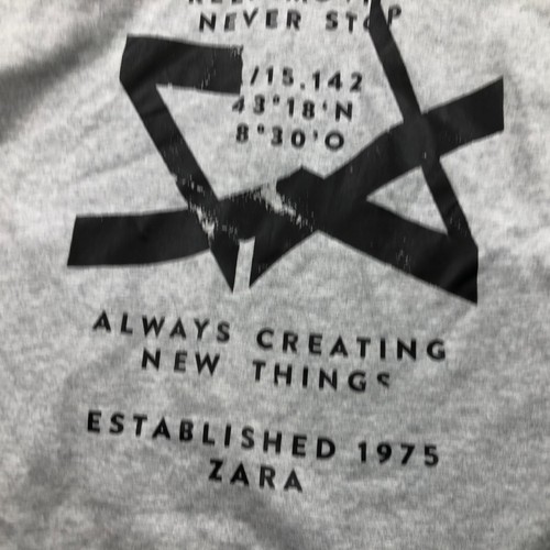 Zara Hoodie Girls 13-14 Gray Logo Spell Out Casual Youth - Picture 4 of 12