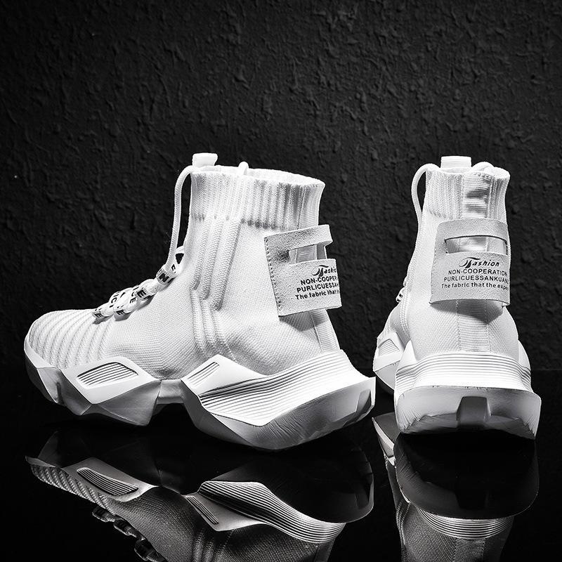Socks Sneakers Men Knit Upper Breathable Sport Shoes Sock Boots Man Shoes-image