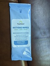 Nurture Bathing Wipes, Rinse Free 8 Wipes 