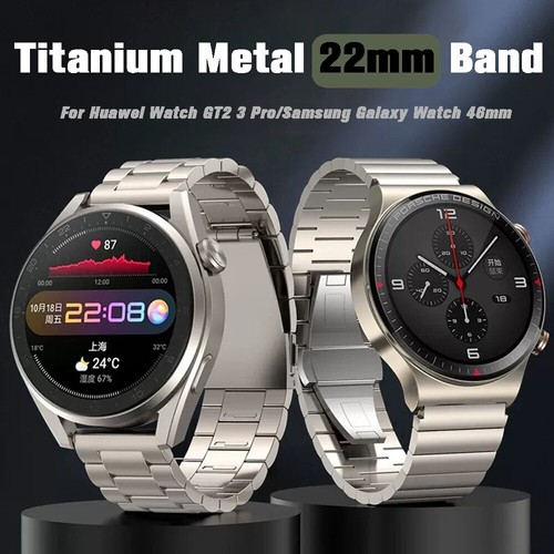 22mm Titan Metal Pulsera para Huawei Watch GT2 Pro / GT 3 Pro 46mm Samsung Watch - Imagen 5 de 13
