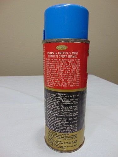 VINTAGE SPRAY CAN PAINT NEW YORK BRONZE POWDER-NYBCO PLUS-BLUE PAPER LABEL - Picture 5 of 8
