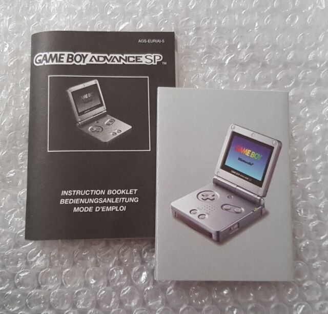 Gameboy Game Boy Advance SP Booklet Bedienungsanleitung Anleitung Handbuch
