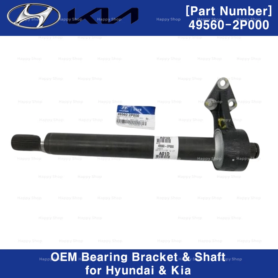 495602P000 Genuine Bearing Bracket & Shaft for Hyundai Santa Fe Kia Sorento - Image 2 of 3