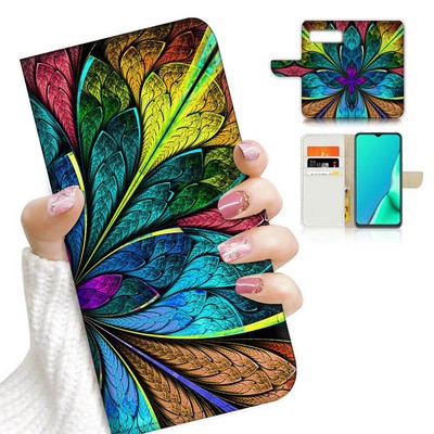 ( For Google Pixel 8 ) Wallet Flip Case Cover AJ23914 Abstract Flower