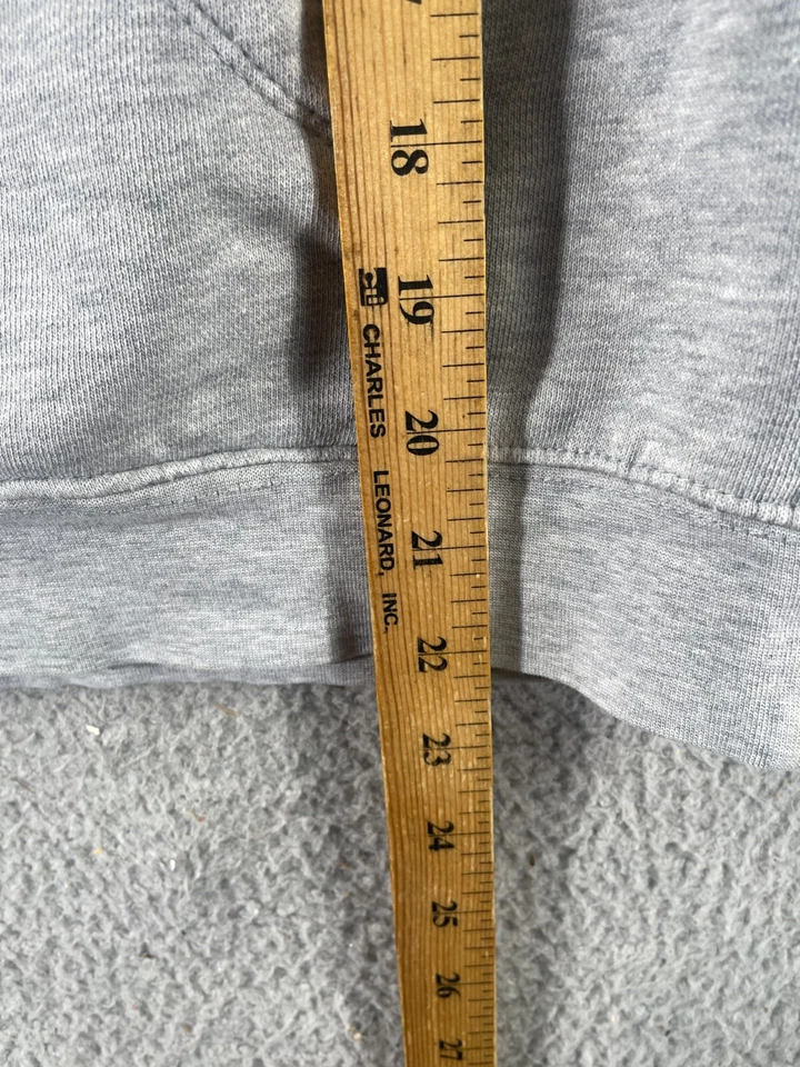 Boys Majestic New York Yankees Sweatshirt Hoodie Gray Blue Logo Jersey 12-14 - Image 4 of 4