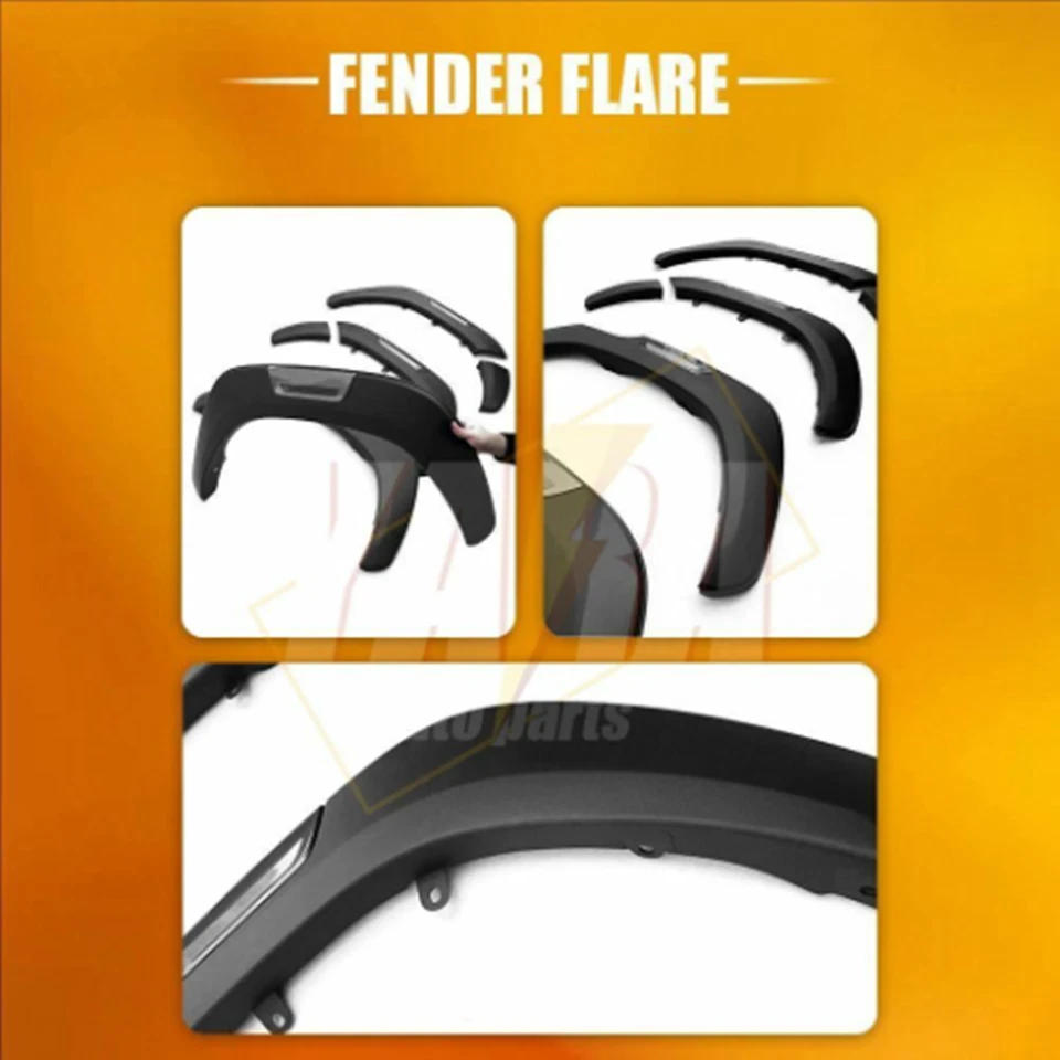FENDER FLARE Kit Black Grey 6'' Suit For Hilux Dual Cab 2015-2022 WHEEL … - Image 3 of 4