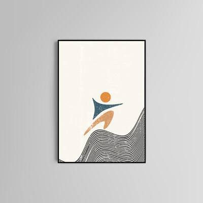 Abstrakt Poster Druck Zuhause Wandbild Modern Mensch Form Design