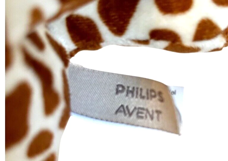 AVENT Pacifier Holder Giraffe Stuffed Animal Clip Lovey Snuggle 8” - Image 3 of 4