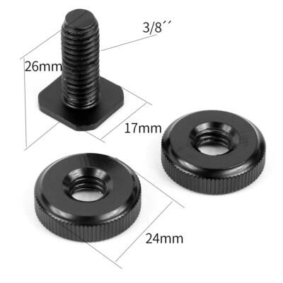 BGNing 10PCS 3/8'' to 1/4'' 2 Cold Shoe Tripod Mount Screw to Hot Shoe Adapter Nut