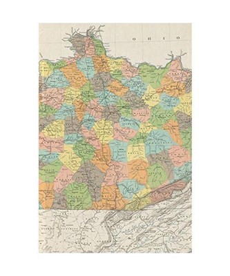 4x6 Kentucky Vintage Map Field Journal / Field Notebook / Field Book / Memo Book